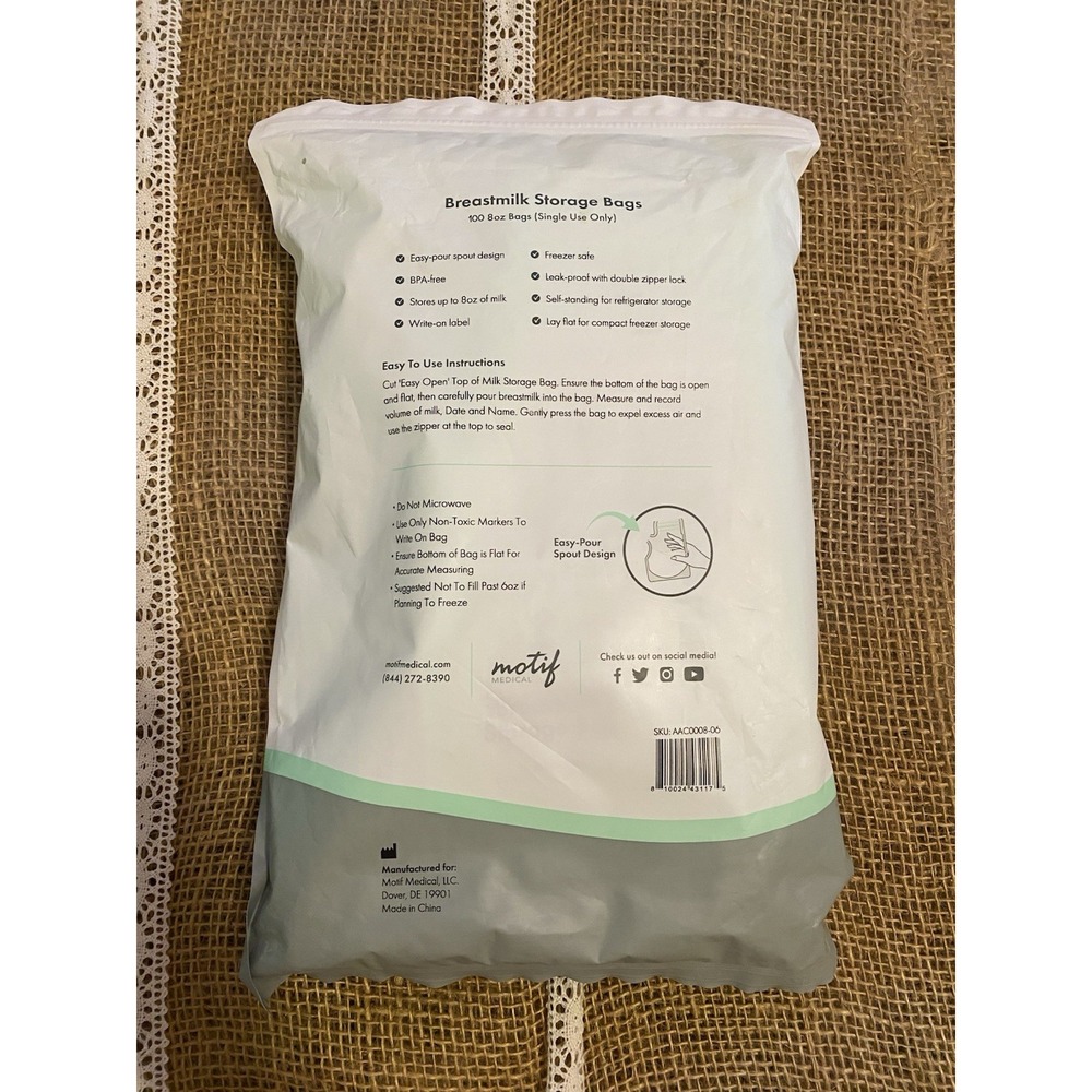 Brand New Never Opened 100 Count Motif Breast Milk Storage Bags - Picture 5 of 11